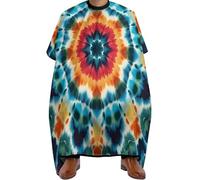Cape De Coiffeur Colorful Tie Dye Art Salon Robe De Barbier Professionnelle Capes De Barbier Pour Barbiers Protection Du Vêtement Studio Et Maison 140X168Cm