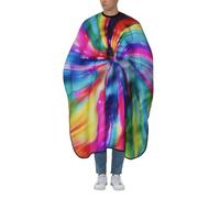 Cape De Coiffeur Colorful Tie Dye Professionnelle Cape De Cheveux Imperméable Capes De Barbier Pour Protection Du Vêtement Studio Et Maison 140X168Cm