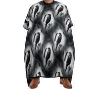 Cape De Coiffeur Corbeau Noir Imperméable Robe De Barbier Salon Tablier De Coiffeur Pour Protection Du Vêtement Barbiers 140X168Cm