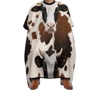 Cape De Coiffeur Cow Skin Art Imperméable Cape De Cheveux Professionnelle Robe De Barbier Pour Barbiers Protection Du Vêtement Unisexe 140X168Cm