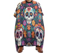 Cape De Coiffeur Day Of The Dead Mexican Skull Florals Art Professionnelle Capes De Barbier Antistatique Capes De Coupe Pour Unisexe Barbiers Coiffeurs 140X168Cm