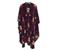 Cape De Coiffeur Day Of The Dead Red Roses Magic Hat Mexican Sugar Skulls Antiadhésif Cape De Cheveux Salon Capes De Barbier Pour Studio Et Maison Unisexe 140X168Cm