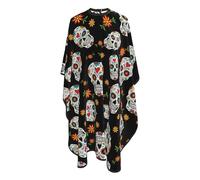Cape De Coiffeur Day Of The Dead Sugar Skulls Florals Black Professionnelle Robe De Barbier Imperméable Capes De Coupe Pour Unisexe Studio Et Maison 140X168Cm