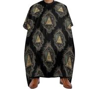 Cape De Coiffeur Dés D20 Noirs Fantasies Professionnelle Cape De Cheveux Imperméable Capes De Barbier Pour Unisexe Barbiers 140X168Cm