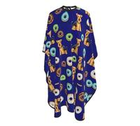 Cape De Coiffeur Doughnut Wire Fox Terrier Antiadhésif Capes De Barbier Antistatique Tablier De Coiffeur Pour Unisexe Coiffeurs 140X168Cm