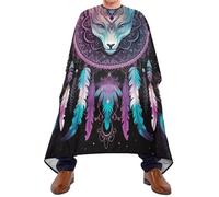 Cape De Coiffeur Dream Catcher Cat Tablier De Coiffeur Imperméable Capes De Barbier Antistatique Cape De Cheveux Pour Protection Du Vêtement Studio Et Maison Barbiers 140X168Cm