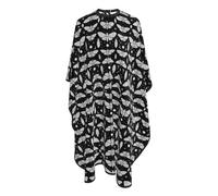 Cape De Coiffeur Gothic Moth Skull Sun Moon Black And White Professionnelle Robe De Barbier Imperméable Cape De Cheveux Pour Coiffeurs Barbiers 140X168Cm