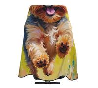 Cape De Coiffeur Happy Running Smile Puppy Dog Art Antiadhésif Tablier De Coiffeur Antistatique Robe De Barbier Pour Barbiers Unisexe 140X168Cm