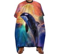 Cape De Coiffeur Killer Whale Sea Fish Capes De Barbier Professionnelle Capes De Coupe Antistatique Robe De Barbier Pour Barbiers Protection Du Vêtement Unisexe 140X168Cm