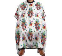 Cape De Coiffeur Lion Coloré Fleurs Fleurs Art Blanc Professionnelle Robe De Barbier Salon Capes De Coupe Pour Protection Du Vêtement Barbiers 140X168Cm