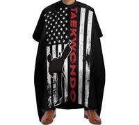 Cape De Coiffeur Martial Arts American Flag Tablier De Coiffeur Antiadhésif Capes De Coupe Imperméable Capes De Barbier Pour Coiffeurs Barbiers Studio Et Maison 140X168Cm