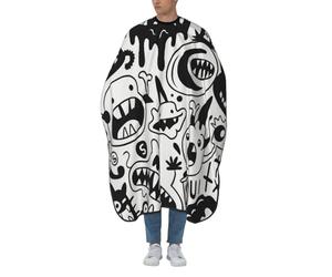Cape De Coiffeur Monstres Drôles Imperméable Capes De Coupe Antiadhésif Cape De Cheveux Pour Coiffeurs Barbiers 140X168Cm