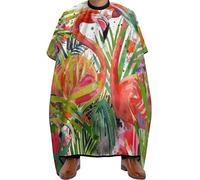 Cape De Coiffeur Palm Leafs Flamingo Robe De Barbier Professionnelle Capes De Coupe Imperméable Cape De Cheveux Pour Coiffeurs Studio Et Maison Unisexe 140X168Cm