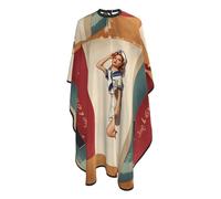Cape De Coiffeur Pin Up Nurse Imperméable Cape De Cheveux Antistatique Capes De Coupe Pour Coiffeurs Protection Du Vêtement Unisexe 140X168Cm