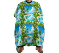 Cape De Coiffeur Plages Nature Nuages Temps Mer Arbres Été Sable Paradis Mer Splendeur Plage Salon Capes De Coupe Antiadhésif Robe De Barbier Pour Protection Du Vêtement Unisexe 140X168Cm