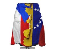 Cape De Coiffeur Puerto Rico And Venezuela Venezuelan Flag Antistatique Robe De Barbier Imperméable Tablier De Coiffeur Pour Protection Du Vêtement Unisexe 140X168Cm