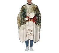 Cape De Coiffeur Red House In The Snow Christmas Tablier De Coiffeur Imperméable Robe De Barbier Antiadhésif Cape De Cheveux Pour Unisexe Protection Du Vêtement Coiffeurs 140X168Cm