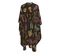 Cape De Coiffeur Science Laboratory Microbes Pattern Imperméable Tablier De Coiffeur Antistatique Robe De Barbier Pour Protection Du Vêtement Coiffeurs Studio Et Maison 140X168Cm