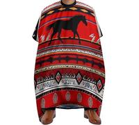 Cape De Coiffeur Southwest Native American Ethnic Horse Dream Catcher Art Red Salon Robe De Barbier Antiadhésif Capes De Barbier Pour Coiffeurs Studio Et Maison Protection Du Vêtement 140X168Cm