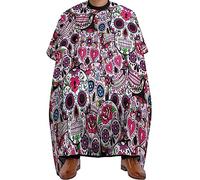 Cape De Coiffeur Sugar Skull Mexcian Art Antistatique Robe De Barbier Professionnelle Capes De Barbier Pour Studio Et Maison Protection Du Vêtement Coiffeurs 140X168Cm