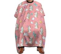 Cape De Coiffeur Tête De Licorne Rose Adorable Imperméable Capes De Barbier Salon Tablier De Coiffeur Pour Unisexe Coiffeurs 140X168Cm