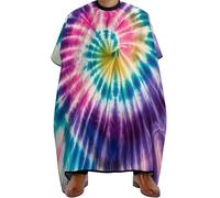 Cape De Coiffeur Tie Dye Art Imperméable Cape De Cheveux Antiadhésif Robe De Barbier Pour Coiffeurs Unisexe Protection Du Vêtement 140X168Cm