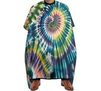 Cape De Coiffeur Tie Dye Art Imperméable Capes De Barbier Professionnelle Capes De Coupe Pour Protection Du Vêtement Studio Et Maison Barbiers 140X168Cm