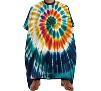 Cape De Coiffeur Tie Dye Art Imperméable Robe De Barbier Professionnelle Capes De Coupe Pour Studio Et Maison Barbiers Protection Du Vêtement 140X168Cm
