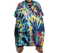Cape De Coiffeur Tie Dye Art Professionnelle Tablier De Coiffeur Imperméable Cape De Cheveux Pour Coiffeurs Protection Du Vêtement Studio Et Maison 140X168Cm