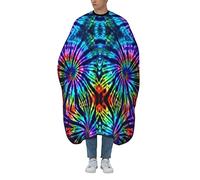 Cape De Coiffeur Tie Dye Psychedelic Art Professionnelle Robe De Barbier Imperméable Capes De Coupe Pour Studio Et Maison Protection Du Vêtement Unisexe 140X168Cm
