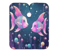Cape De Coiffeur Two Colorful Fish Bubble Capes De Barbier Imperméable Capes De Coupe Salon Robe De Barbier Pour Studio Et Maison Protection Du Vêtement Unisexe 140X168Cm