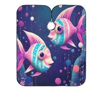 Cape De Coiffeur Two Colorful Fish Tablier De Coiffeur Antiadhésif Capes De Coupe Antistatique Robe De Barbier Pour Coiffeurs Unisexe Studio Et Maison 140X168Cm