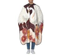 Cape De Coiffeur Two Cranes Chrysanthemums Salon Capes De Coupe Antistatique Robe De Barbier Pour Unisexe Protection Du Vêtement 140X168Cm