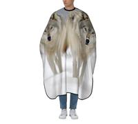 Cape De Coiffeur Two Wolves Walking In The Snow Professionnelle Capes De Barbier Antistatique Robe De Barbier Pour Unisexe Protection Du Vêtement 140X168Cm