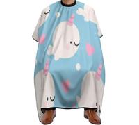 Cape De Coiffeur Unicorns Narwhals Love Antiadhésif Capes De Barbier Professionnelle Tablier De Coiffeur Pour Coiffeurs Unisexe Protection Du Vêtement 140X168Cm