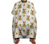Cape De Coiffeur Vache Des Highlands Mignonne Salon Capes De Coupe Antistatique Cape De Cheveux Pour Unisexe Barbiers 140X168Cm