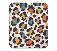 Cape De Coiffeur Vintage Elegant Leopard Spot Cape De Cheveux Antiadhésif Robe De Barbier Antistatique Tablier De Coiffeur Pour Barbiers Protection Du Vêtement Unisexe 140X168Cm