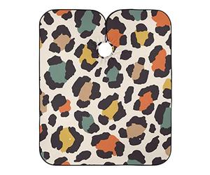 Cape De Coiffeur Vintage Elegant Leopard Spot Cape De Cheveux Antiadhésif Robe De Barbier Antistatique Tablier De Coiffeur Pour Barbiers Protection Du Vêtement Unisexe 140X168Cm