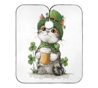 Cape De Coiffeur Vintage St Patrick'S Day Cat Clovers Cape De Cheveux Imperméable Capes De Coupe Antistatique Robe De Barbier Pour Unisexe Barbiers Studio Et Maison 140X168Cm