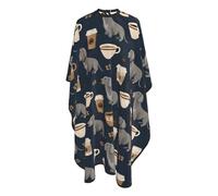 Cape De Coiffeur Weimaraner Dogs Coffee Pattern Salon Capes De Barbier Antistatique Tablier De Coiffeur Pour Unisexe Coiffeurs Studio Et Maison 140X168Cm
