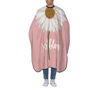 Cape De Coiffeur White Flowers With Words Just Bloom On Pink Professionnelle Tablier De Coiffeur Antistatique Robe De Barbier Pour Unisexe Barbiers Protection Du Vêtement 140X168Cm