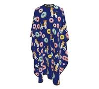 Cape De Coiffeur Wire Fox Terrier Donut Professionnelle Capes De Coupe Antistatique Robe De Barbier Pour Coiffeurs Protection Du Vêtement 140X168Cm