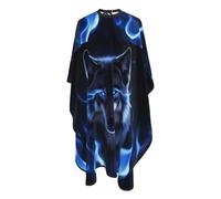 Cape De Coiffeur Wolf Blue Eyes Antistatique Capes De Barbier Antiadhésif Capes De Coupe Pour Protection Du Vêtement Coiffeurs Studio Et Maison 140X168Cm
