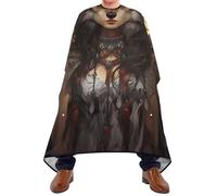 Cape De Coiffeur Wolf Dream Catcher Capes De Barbier Professionnelle Robe De Barbier Antistatique Tablier De Coiffeur Pour Protection Du Vêtement Coiffeurs Unisexe 140X168Cm