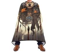 Cape De Coiffeur Wolf Dream Catcher Robe De Barbier Antiadhésif Tablier De Coiffeur Imperméable Capes De Barbier Pour Barbiers Studio Et Maison Protection Du Vêtement 140X168Cm