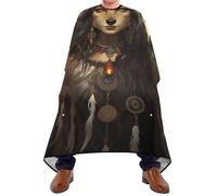 Cape De Coiffeur Wolf Dream Catcher Tablier De Coiffeur Professionnelle Cape De Cheveux Imperméable Robe De Barbier Pour Coiffeurs Unisexe Protection Du Vêtement 140X168Cm