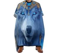 Cape De Coiffeur Wolf King With Blue Eyes Antiadhésif Cape De Cheveux Salon Tablier De Coiffeur Pour Studio Et Maison Coiffeurs 140X168Cm