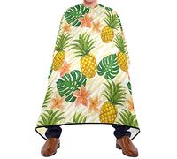 Cape De Coiffure Ananas À Fleurs Hawaïennes Barber Cape De Salon Professionnel Anti Statique Anti-Taches Coupe Cheveux, Pour Le Dyeing, Femme, Adultes, 140x168cm