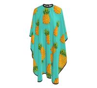 Cape De Coiffure Ananas Tropicaux À L'Envers Barber Cape De Salon Professionnel Lavable Réglable Coupe Cheveux, Pour Adultes, Femme, Le Dyeing, 140x168cm