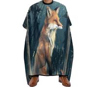 Cape De Coiffure Animaux De L'Arbre À Renard Barber Cape De Salon Professionnel Perméable À L'Air Réglable Tablier De Barbier, Pour Le Dyeing, Femme, Adultes, 140x168cm